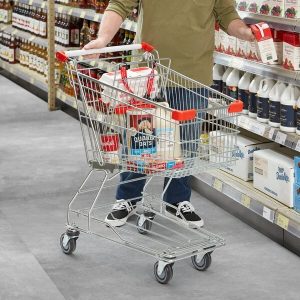 asian shopping cart in an asian supermarket