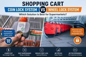 Shopping Cart Coin Lock vs Wheel Lock System