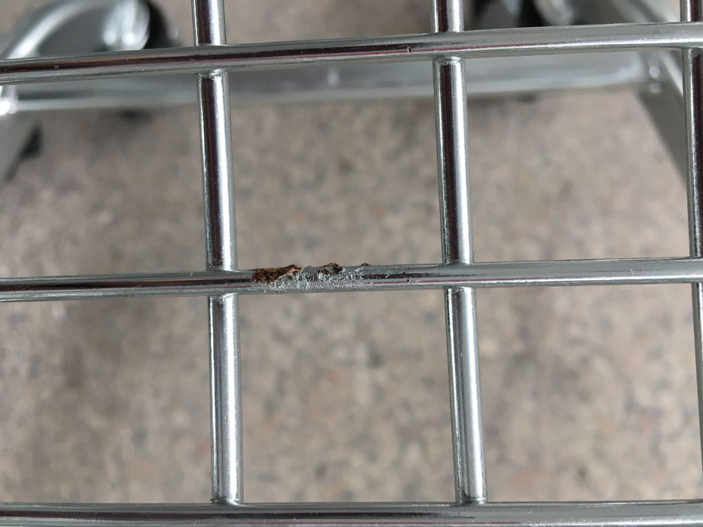 Shopping Cart Wire Surface Defects