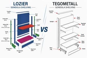 Lozier vs Tegometall Gondola Shelving